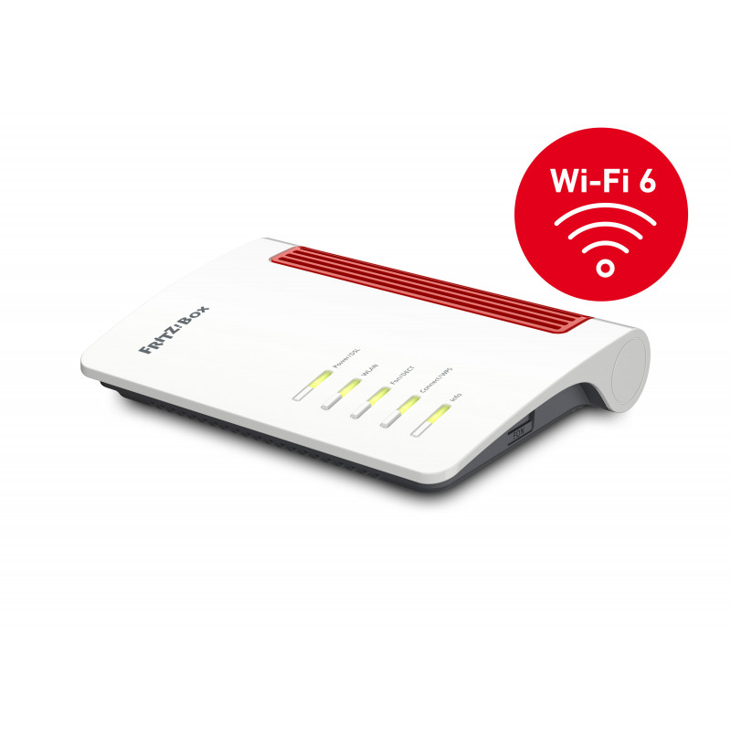 AVM FRITZ!Box 7530 AX wireless router Gigabit Ethernet Dual-band (2.4 GHz   5 GHz) 5G Red, White