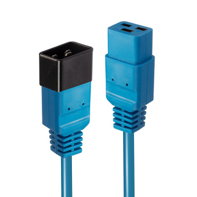 Lindy 2m IEC C19 to C20 Extension, blue