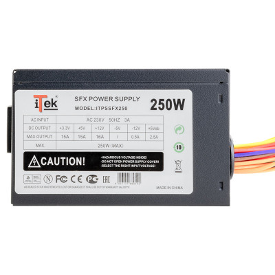 itek ITPSSFX250 power supply unit 250 W 20+4 pin ATX SFX Black