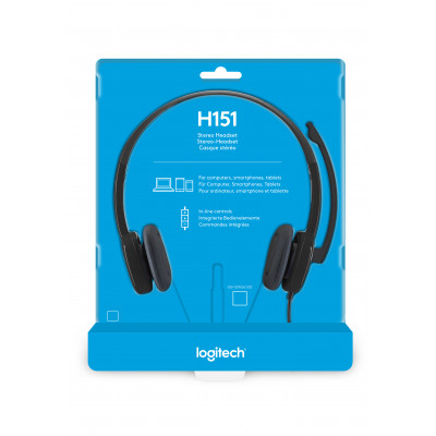 Logitech H150 Stereo Headset Wired Head-band Office Call center Black