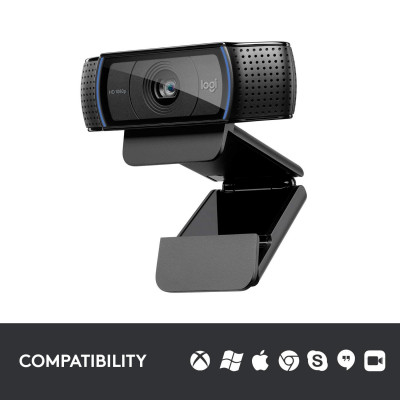 Logitech HD Pro C920 webcam 3 MP 1920 x 1080 pixels USB 2.0 Black