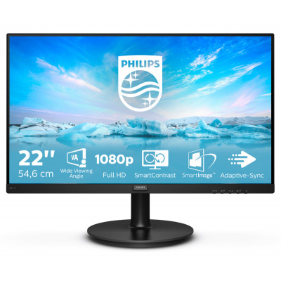Philips V Line 221V8A 00 LED display 54.6 cm (21.5") 1920 x 1080 pixels Full HD Black