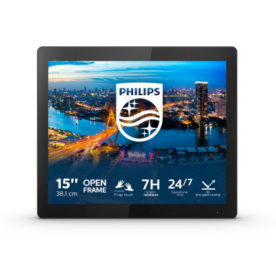 Philips B Line 152B1TFL 00 touch screen monitor 38.1 cm (15") 1024 x 768 pixels Multi-touch Black