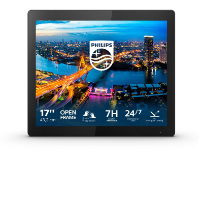 Philips B Line 172B1TFL 00 touch screen monitor 43.2 cm (17") 1280 x 1024 pixels Multi-touch Black