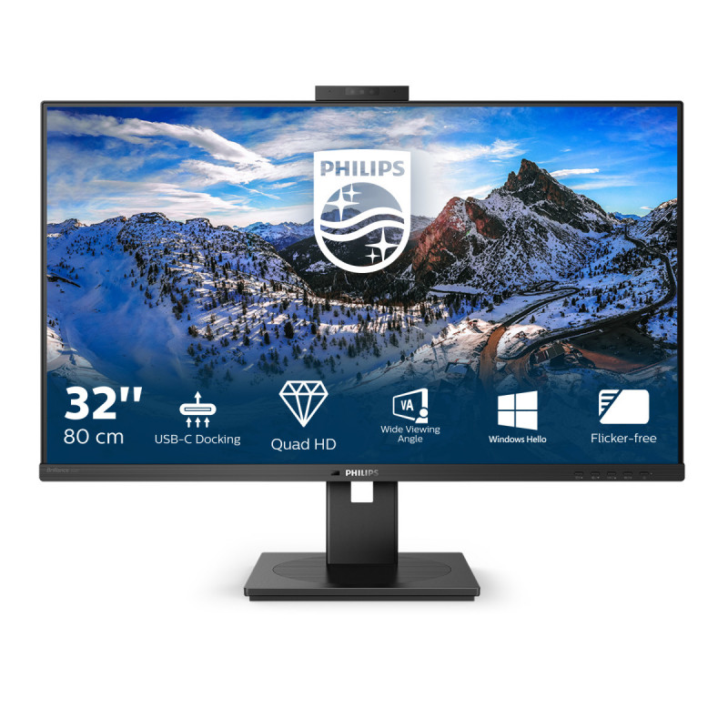 Philips P Line 326P1H 00 LED display 80 cm (31.5") 2560 x 1440 pixels Quad HD Black