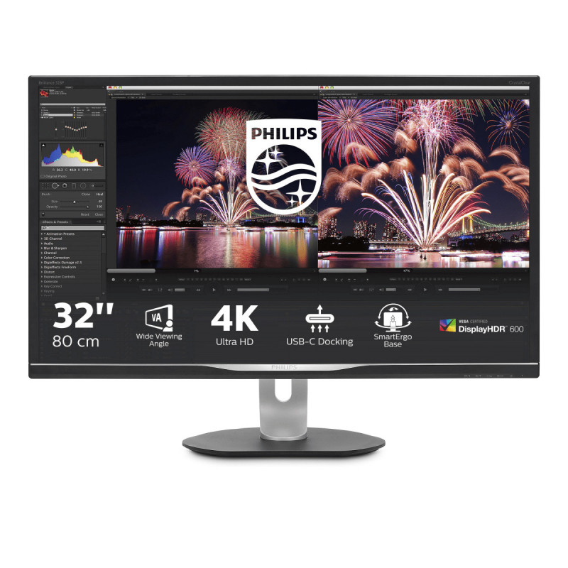 Philips P Line LCD monitor with USB-C Dock 328P6VUBREB 00