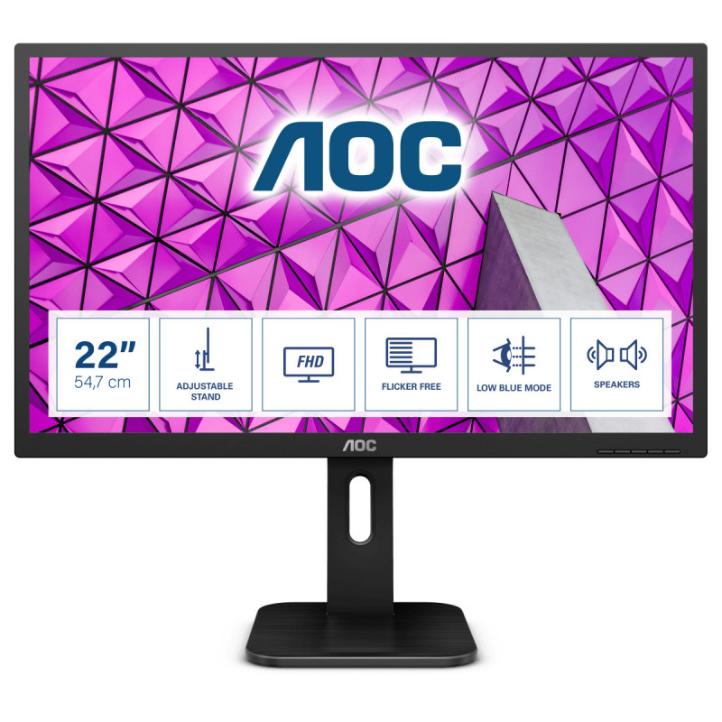 AOC P1 22P1D LED display 54.6 cm (21.5") 1920 x 1080 pixels Full HD Black