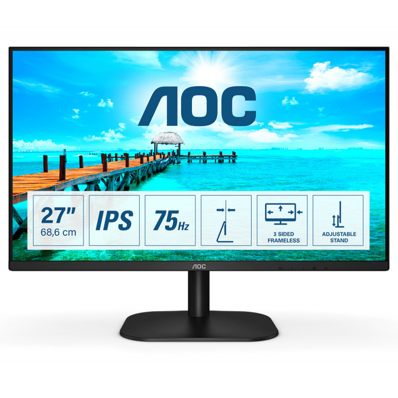 AOC 27B2H computer monitor 68.6 cm (27") 1920 x 1080 pixels Full HD LED Black