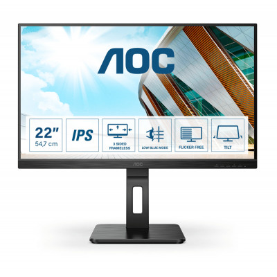 AOC P2 22P2DU LED display 54.6 cm (21.5") 1920 x 1080 pixels Full HD Black