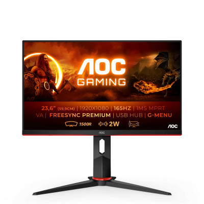 AOC G2 C24G2U BK computer monitor 59.9 cm (23.6") 1920 x 1080 pixels Full HD LED Black, Red