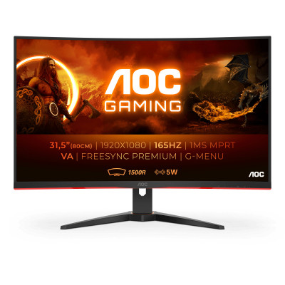 AOC G2 C32G2AE BK LED display 80 cm (31.5") 1920 x 1080 pixels Full HD Black, Red