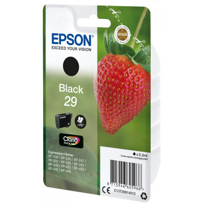 Epson Strawberry Singlepack Black 29 Claria Home Ink