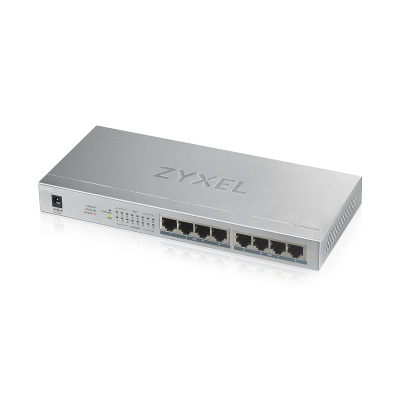 Zyxel GS1008HP Unmanaged Gigabit Ethernet (10 100 1000) Power over Ethernet (PoE) Grey