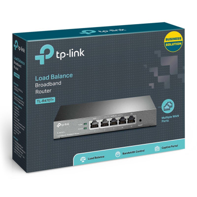 TP-LINK TL-R470T+ wired router Fast Ethernet Black