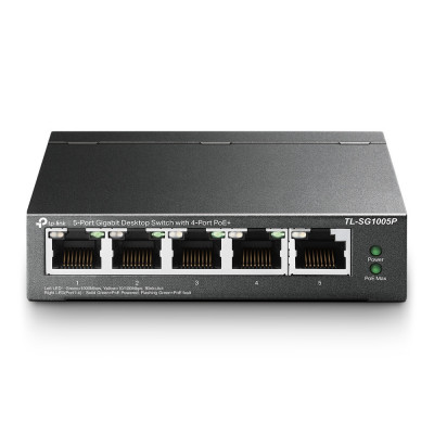 TP-LINK TL-SG1005P network switch Unmanaged Gigabit Ethernet (10 100 1000) Power over Ethernet (PoE) Black