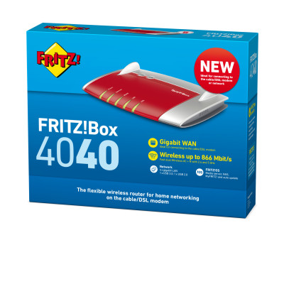 FRITZ!Box Box 4040 wireless router Gigabit Ethernet Dual-band (2.4 GHz   5 GHz) 5G Red