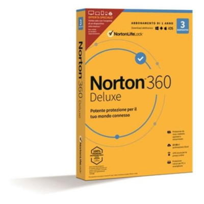 NortonLifeLock Norton 360 Deluxe 2021 Italian Base license 1 license(s) 1 year(s)