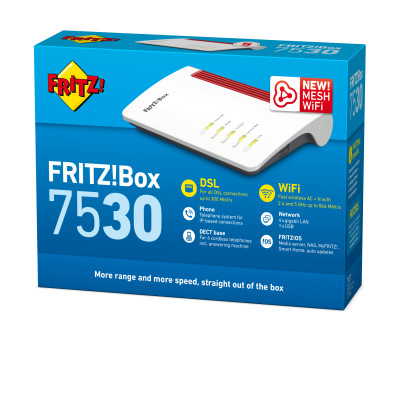 FRITZ!Box Box 7530 wireless router Gigabit Ethernet Dual-band (2.4 GHz   5 GHz) 5G White