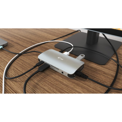 i-tec Metal USB-C Nano Dock HDMI VGA with LAN + Power Delivery 100 W