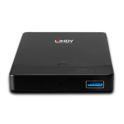 Lindy USB 3.0 SATA Enclosure 2.5" HDD SSD enclosure Black 2.5"