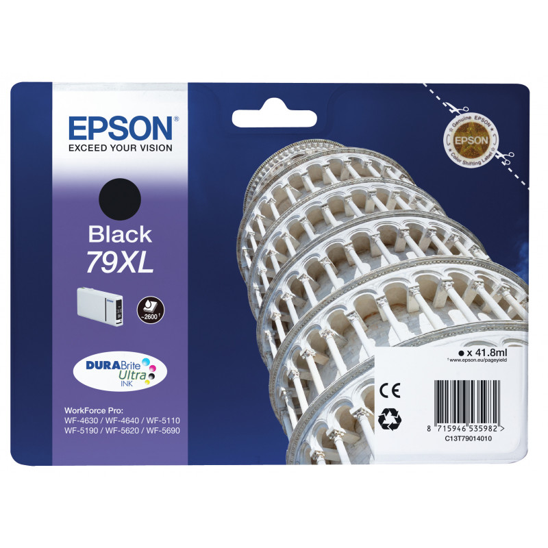 Epson Tower of Pisa Singlepack Black 79XL DURABrite Ultra Ink