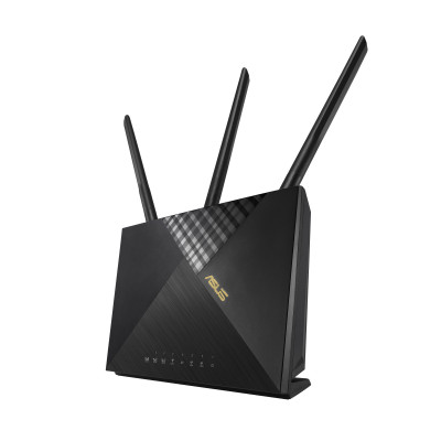 ASUS 4G-AX56 wireless router Gigabit Ethernet Dual-band (2.4 GHz   5 GHz) 3G 5G Black