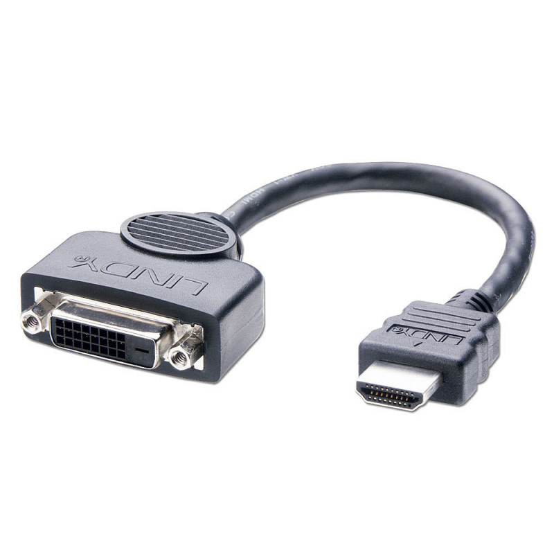 Lindy HDMI DVI-D adapt.cable 0,2mM F