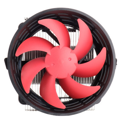 itek ICY 100 Processor Cooler 10 cm Black, Metallic, Red