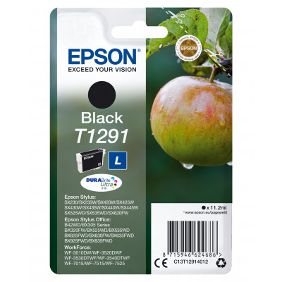 Epson Apple Singlepack Black T1291 DURABrite Ultra Ink