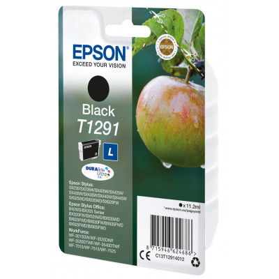 Epson Apple Singlepack Black T1291 DURABrite Ultra Ink