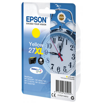 Epson Alarm clock Singlepack Yellow 27XL DURABrite Ultra Ink