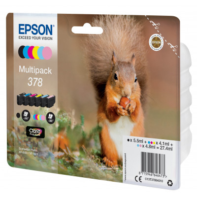 Epson Squirrel Multipack 6-colours 378 Claria Photo HD Ink