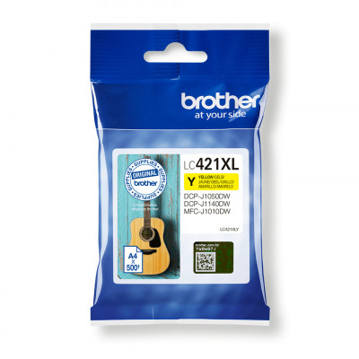Brother LC-421XLY ink cartridge 1 pc(s) Original High (XL) Yield Yellow