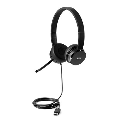 Lenovo 4XD0X88524 headphones headset Wired Head-band Office Call center Black