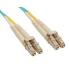 Bretella di connessione e permutazione a 2 fibre ottiche MULTIMODALI OM3 connett.LC-LC DUPLEX 2m guaina esterna LSZH IEC60332-1