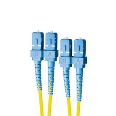 Bretella di connessione e permutazione a 2 fibre ottiche MONOMODALE OS2 connett. SC-SC DUPLEX 1m guaina esterna LSZH IEC60332-1