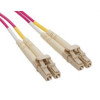 Bretella di connessione e permutazione a 2 fibre ottiche MULTIMODALI OM4 connett. LC-LC DUPLEX 1m guaina esterna LSZH IEC60332-1