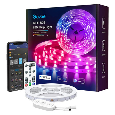 Govee WiFi LED Strip, Smart 5m RGB Compatible with Alexa and Google Assistant
