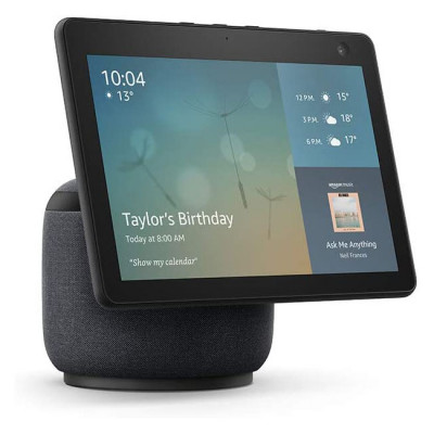 Echo Show 10 (3rd generation) | HD smart display with motion and Alexa, Charcoal Fabric