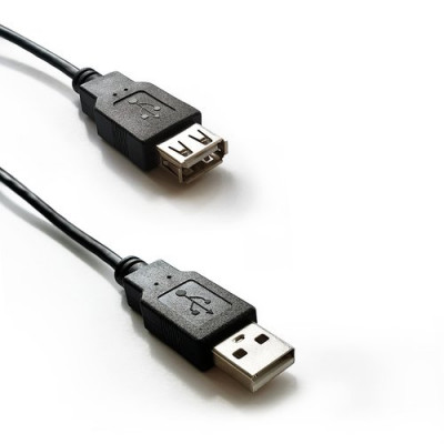 1m Atlantis USB 2.0 Extension Cable, Type A, Black