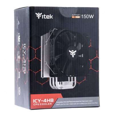 itek ICY-4HB Processor Cooler 12 cm Black