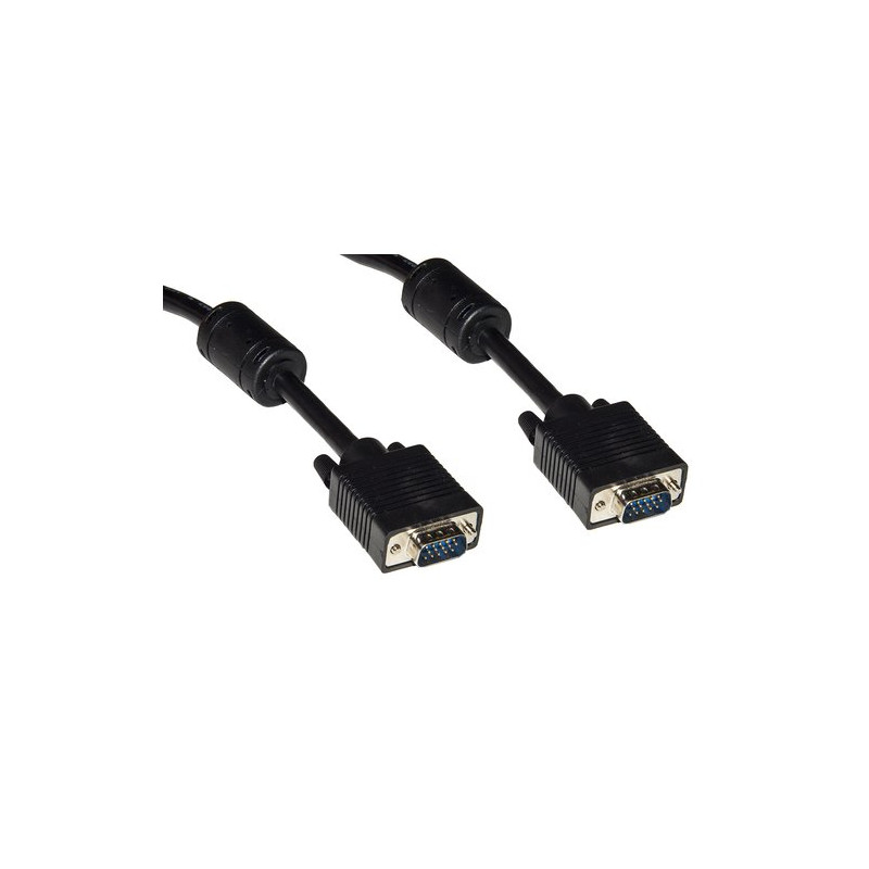 1.8m VGA Male to Male Display Cable Black