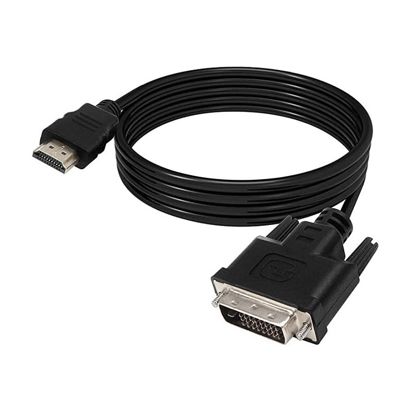 2m HDMI to DVI-D Cable Adapter 18+1 Pin 4K Black