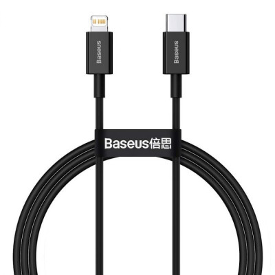 1m Baseus Type-C - Lightning Superior Series Cable Fast Charging PD 20W Black
