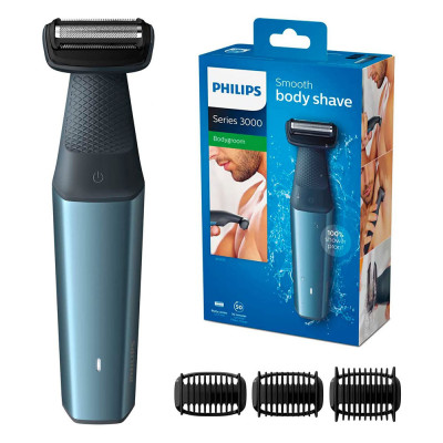 Philips Bodygroom Series 3000 Skin-Friendly Body Razor (Includes 3 Comb Attachments)