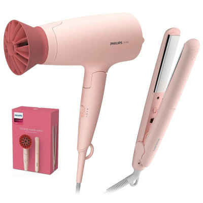Philips 3000 Series Hair Styling Set BHP398/00 Keratin Infused Plates, ThermoProtect Accessory 1600 W