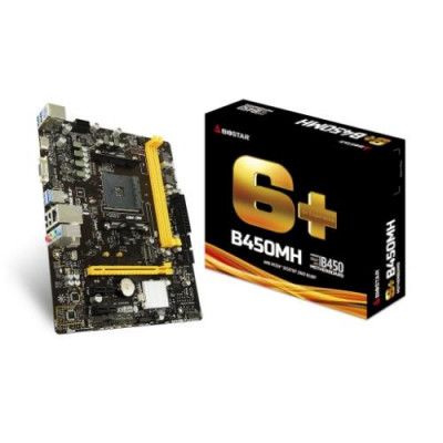 MB BIOSTAR AMD B450MH B450 AM4 2DDR4 VGA+HDMI PCIE, 4*SATA,M.2 mATX