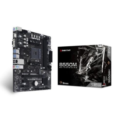 MB BIOSTAR AMD B550MH B550 AM4 2DDR4 VGA+HDMI PCIE, 4*SATA,M.2 MATX