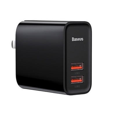 Baseus Speed Dual QC3.0 Quick charger U+U 30W US Black