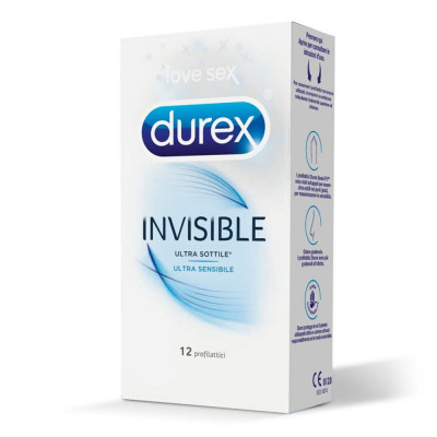 Durex Invisible Extra Thin Condoms 12 Pack